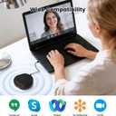 Conference Speakerphone with 360 Voice Pickup, AI Noise Reduction & Echo Cancellation, USB Plug and Play Desktop Microphone Speaker for Zoom, Teams, Skype, Home Office & Online Meetings