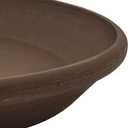 PSW Pot Collection AP30C 12-inch Plastic/Stone/Wood Composite Plant Saucer Drip Tray No Drainage Hole (Drillable), Indoor/Outer Water Tray, Chocolate