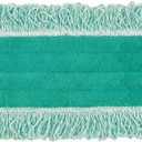 Rubbermaid Commercial Products HYGEN 24" Microfiber Dust Pad with Fringe Green for Janitorial/Professional Cleaners and Heavy-Duty Industrial Cleaning/Dusting/Sweeping