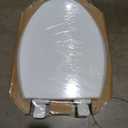 Plastic Round Toilet Seat with Cover, White, Made in USA