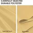 Christmas Round Tablecloth Water and Stain Resistant Washable Table Cloth Selected Wrinkle Free Polyester Circular Table Cover for Dining, Parties, Camping (70 Inch, Champagne)