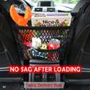 Car Accessories, Organizer Storage Between Front Seats, Purse Handbag Holder of 3 Layers Mesh Net Pocket Bag, Backseat Dog Pet Barrier, Patented