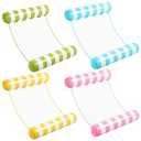 SLOOSH 4 Packs Strip Type Hammock Pool Floats Adults, 4-in-1 Multi-Purpose Inflatable Pool Floats PVC Water Hammock Lounge Floaties (Aquablue, Pink, Yellow, Retrogreen)