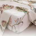 Floral King Size Sheet Sets -  Botanical Pattern Egyptian Cotton Printed Bedding Sheets King Size Bed Soft and Breathable 17.5" Extra Deep Pockets Bed Sheets, 4 Pieces