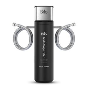 Brio 11" Under Sink Water Filter System for Kitchen & Bathroom Faucet | 3-Stage Single Housing 0.5 Micron Filters PFAS, Chlorine, Lead, Mercury+ | 10,000 Gallons or 2 Years | NSF 42 & 372 Certified