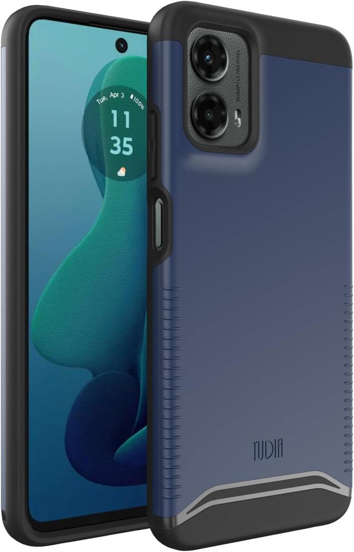 TUDIA Merge Motorola Moto G 5G 2024 Case - Dual Layer [Military Grade] Phone Case, Shockproof, Slim, Non-Slip, Heavy Duty Protective Phone Case - Protector Phone Cover - Indigo Blue