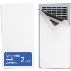 HOXHA Strong Magnetic Vent Covers, 5.5  12 Vent Cover Magnetic, Home and RV Vent Magnet Cover for Air Vents Wall Ceiling Floor, 2 Pack (White)