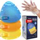 Urinal Screen Deodorizer (24 Pack) Urinal Cakes Fresh 3D Wave Anti-Splash Odor Protection for Toilets in Bathroom Office Stadiums Schools with Free Gloves - 8pcs Blue 8pcs Yellow 8pcs Orange
