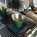 IKAPE Espresso Measuring Cup, 304 Anti-scald Stainless Steel Espresso Shot Cups 2Pcs with Handle, Coffee Pouring Cup for Barista Tool Accessories(Green)