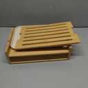 Bamboo Bread Slicer for Homemade Bread Adjustable Width Slicing Guides, Compact Loaf Cutter for Perfect Slices