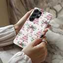 DEENAKIN for Samsung Galaxy S24 Ultra Case,Cute Floral,Wireless Charging | Compatible with Magsafe, Dual-Layer Hard Shell + Silicone, Shockproof Protective Phone Cover for Women Girls