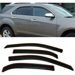 in-Channel Style Smoke Window Sun Rain Visor Vent Guard Deflector Shade Compatible with Chevrolet Equinox 2010-2017