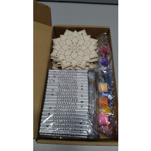 Sets Lotus Flower Wind Chimes Craft for Kids Color Your Own Mandala Windchime DIY Unfinished Wood