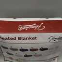 Homemate Electric Heated Blanket Twin Size - 62"x84" Heating Blanket Twin Size 1/2/4/6/8 Hours Auto-Off 10 Heat Level Over-Heat Protection Soft Flannel Sherpa ETL Certification, 10 - Cream(striped), Twin(62"x84")