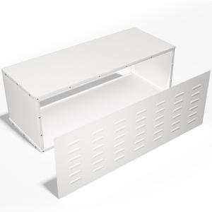 Universal PTAC Wall Sleeve with Grille 42 x 16, Through The Wall Air Conditioner Sleeve for Packaged Terminal Air Conditioners and PTHP. Heavy-Duty Powder Coated Metal Sleeve.