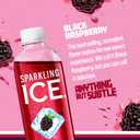 Sparkling Ice, Black Raspberry Sparkling Water, Zero Sugar Flavored Water, with Vitamins and Antioxidants, Low Calorie Beverage, 17 fl oz Bottles (Pack of 12) (EXP 03/13/27)