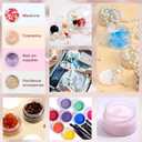 SATINIOR 100 Pcs Plastic Jars with Lids Small Containers Lids Wide Mouth Small Plastic Containers for Lotion Cream Rhinestones Body Butters Travel Storage(1 oz,Clear)