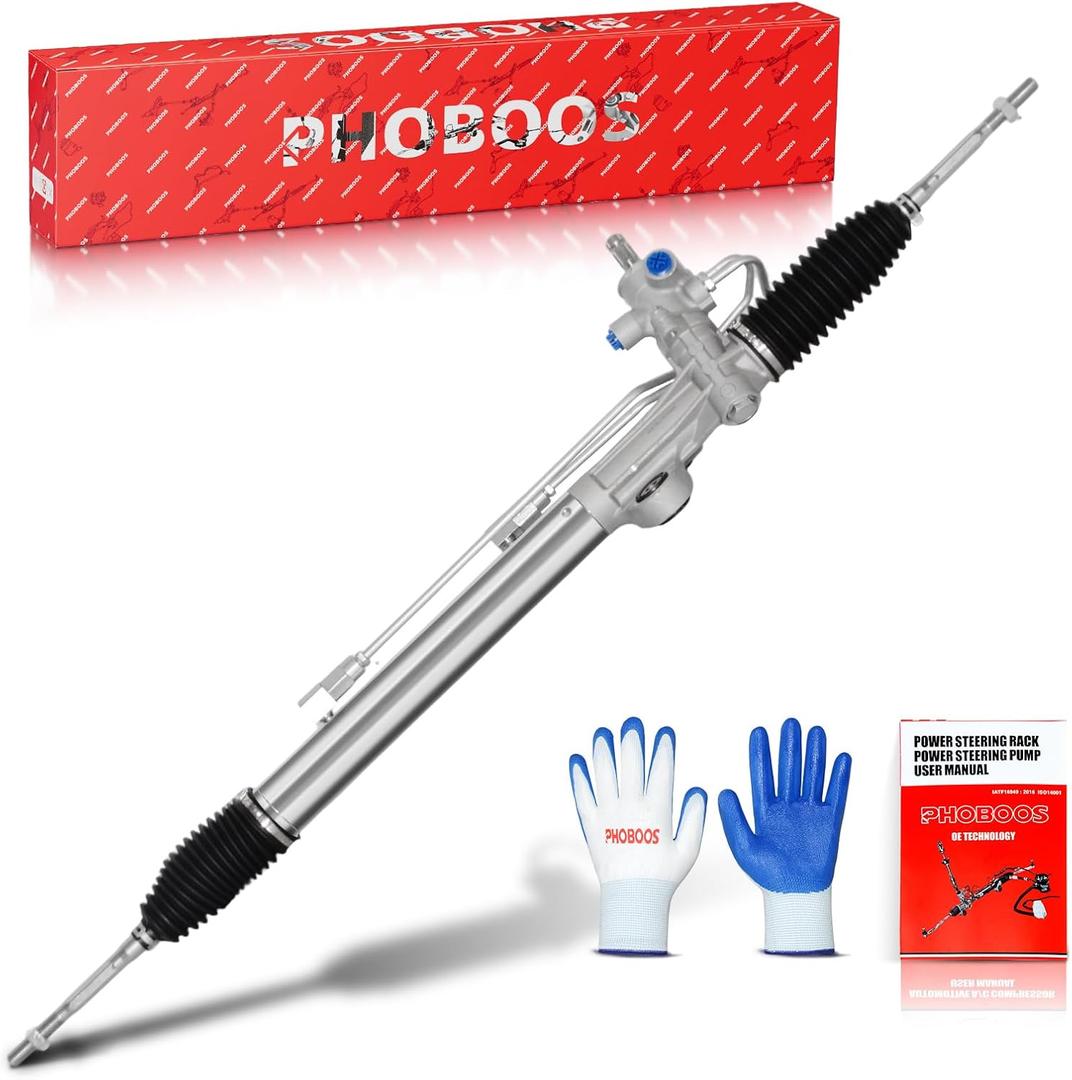 PHOBOOS Hydraulic Power Steering Rack and Pinion Assembly Compatible with Honda Odyssey 2005-2006 V6 3.5L. New Unit, Leak-proof, Direct Bolt-On Fit, Ref. 26-2724