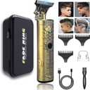 FADEKING Beard Trimmer for Men, Mes Hair Trimmer T-Blade Trimmer Cordless Rechargeable Edgers Clippers Haircut & Grooming Kit with Travel Storage Case