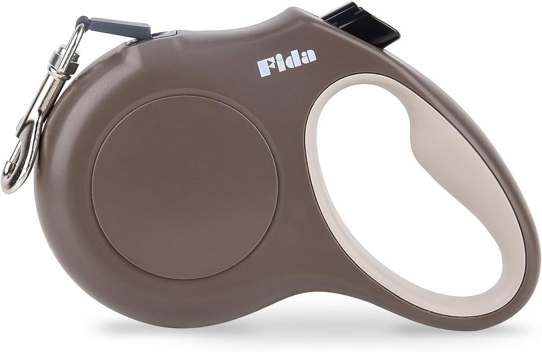 Fida Retractable Dog Leash, 16 ft Dog Walking Leash for Small Dogs up to 26lbs, 360 Tangle Free, Coffee/Brown