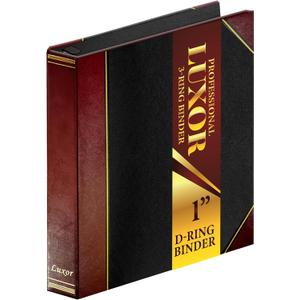 3 Ring Binder 1 Inch, Locking D-Ring Holds 220 Sheets, Heavy Duty Durable Presentation Folder for Documents, 8.5x11 Letter Size, Gold Foil Embossed, Maroon Turned Edge - Performore