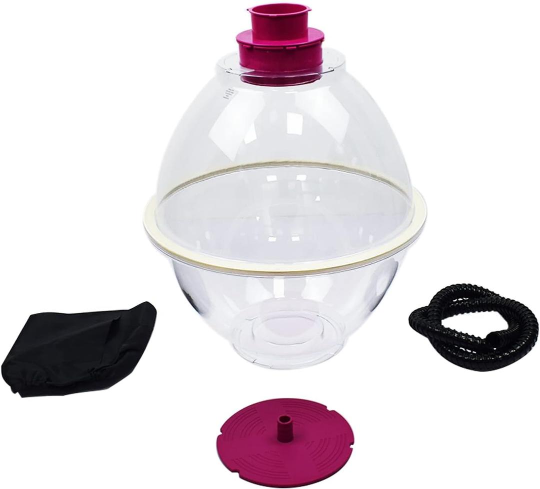 DIY Balloon Stuffing Machine, Expander Extractor for Balloon Rose Bouquet Wedding Christmas Birthday Party Gift Art Balloons Filling Decoration Supply,Transparent,15.2*15.2*13.1 inch(BZJ-37)