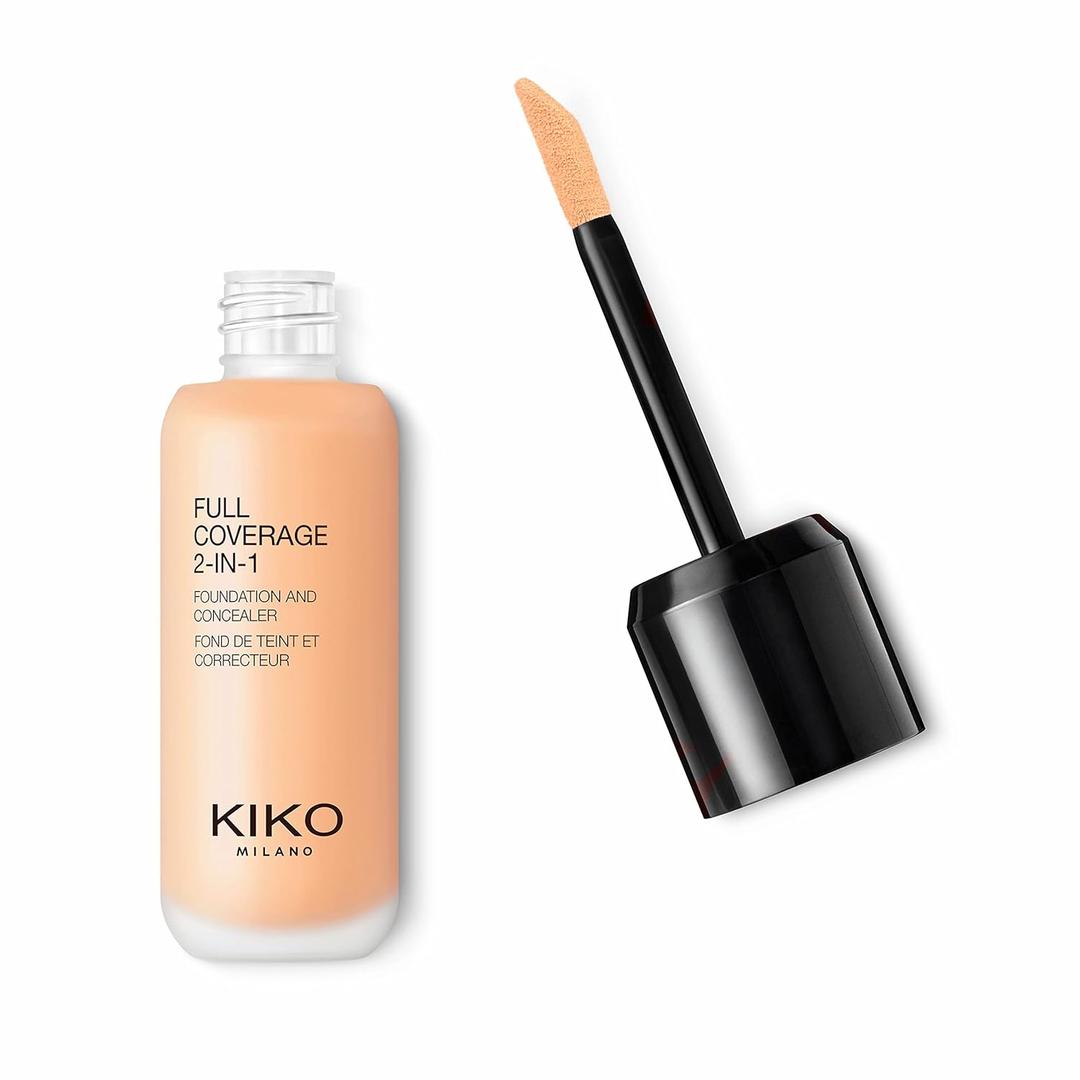 KIKO Milano Full Coverage 2 In 1 Foundation & Concealer (25 - Warm Beige)