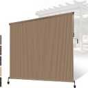 Outdoor Roller Shades 8 ft Wide,Patio Shade Roll Up Outdoor Blind for Porch, 96"W x 72"H