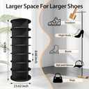 Hestiasko Rotating Shoe Rack, 7-Tier Spinning Shoe Rack, Free Standing Rotating Shoe Rack Tower 360, Easy to Assemble, Space-Saving Revolving Shoe Organizer for Entryway - Black