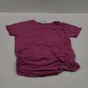 WIHOLL Womens Short Sleeve V Neck Dolman Tops with Side Shirring Loose Fit Shirts (Small, 4-fuchsia)