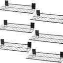PYBTOOL Slatwall Shelves, Slat Wall Accessories, Slat Wall Wire Shelf, Heavy Duty Garage Storage Slatwall Shelf(24-Inch Width,6 Pack)