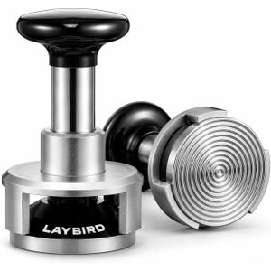 TriPress Espresso Tamper 58mm, Spring Loaded Coffee Tamper for 58mm Portafilter Baskets, 25lb Constant Pressure Self Leveling Tamper Tool, Zero-Residue Threaded Base