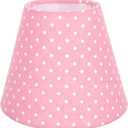 OSALADI Creative Pink Polka Dot Cloth Lampshade 6.29X6.29X5.11In Soft Light Cover for Table Floor Wall Lamps Decorative Household Lamp Shade