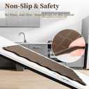 Arenarug Upgrade Scalloped Embossed Kitchen Mats for Floor 2PCS Cushioned Anti Fatigue Waterproof Foam Kitchen Rugs Non Slip Washable Comfort Standing Mat for Office Sink Laundry, Brown
