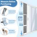 Cat Door for Sliding Glass Door, Patio Pet Door Insert for Sliding Door, Height Adjustable from 44" to 84", 12 x 8 inches