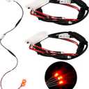 2 x Jutom 3 Pieces Halloween Glowing Eyes for Mask LED Light up Prop Eyes Glasses with Effects Controller (Red)