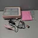 Nail Dust Collector with Lamp&50pcs Disposable Filter&Dusting Brush, Electric Nail Vacuum Cleaner Dust Fan Suction Machine for Manicure Acrylic Gel Nails Polishing, Low Noise,Salon Home (Pink)