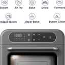 CIARRA 8-in-1 Steam Oven Countertop with Air Fryer, 13QT Mini Convection Toaster Oven with Steam, Rapid Steam, Air Fry, Vapor Bake, Steam Clean, Bake, Dried, Ferment, Grey