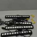 Onforu 4 Pack 42W LED Black Lights, Blacklight Bars with Plug and Switch, Glow in The Dark Party Supplies for Halloween Decorations, Bedroom, Body Paint, Stage Lighting, Poster, Black