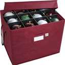 612 Vermont Christmas Ornament Storage Box with Adjustable Acid-Free Dividers, 3 Removable Trays with Handles, 17 Inch x 13 Inch x 13 Inch, Holds 36-4 Inch Ornaments