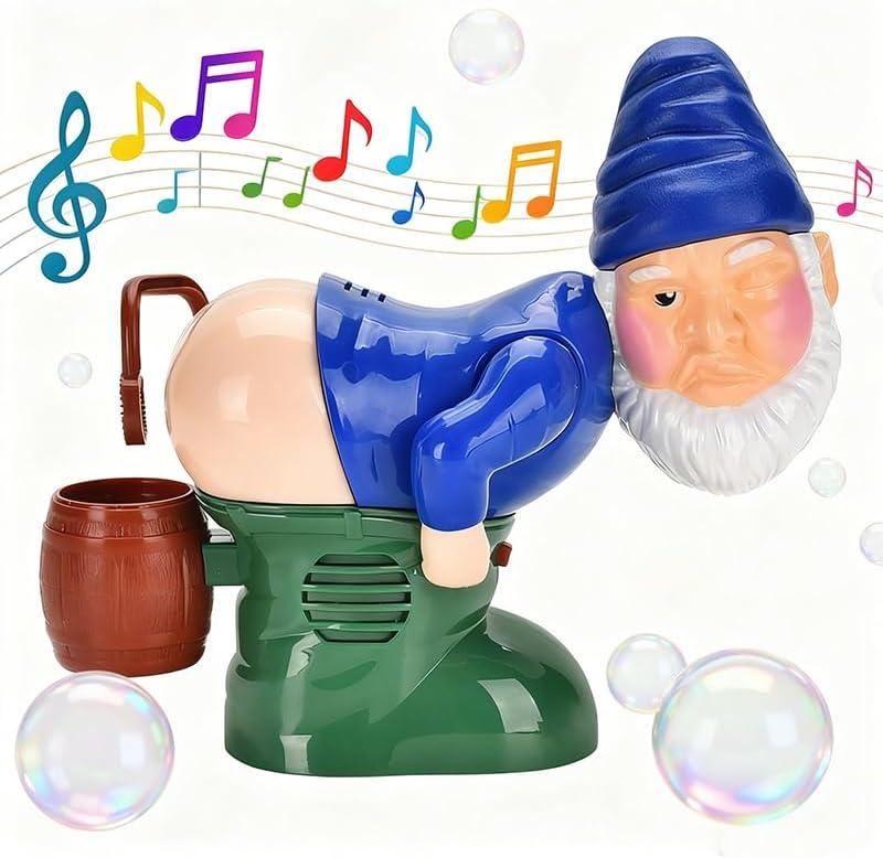 Bubble Blowing Santa,Automatic Bubble Blower Toy with Music & Flashing Lights,Funny Santa Bubble Maker for Indoor & Outdoor Fun for Kids & Adults (Gnomes)