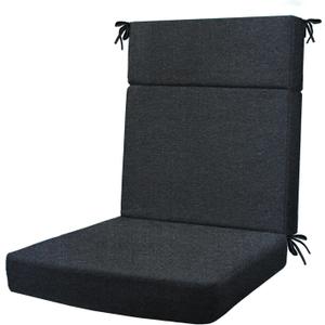 Pcinfuns Indoor/Outdoor High Back Chair Cushion for Adirondack,All Weather Replacement Rocking Chair Cushions,Outdoor Seat Chair Cushion 44"x21"x4",1 Count,Black Grey