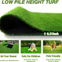XLX TURF Outdoor Artificial Grass Rug 4FT X 4FT, Green Synthetic Turf Floor Mat for Balcony, Patio, Yard, Pets Dogs Grass Pad