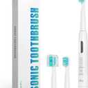 Amazon.com: XFU Sonic Toothbrushes for Adults and Kids, 3 Brush Heads, with 5 Modes and IPX7 Waterproof, Battery Electric Toothbrush Build in 2 Mins Timer 40,000 VPM XF-11 White : Health & Household