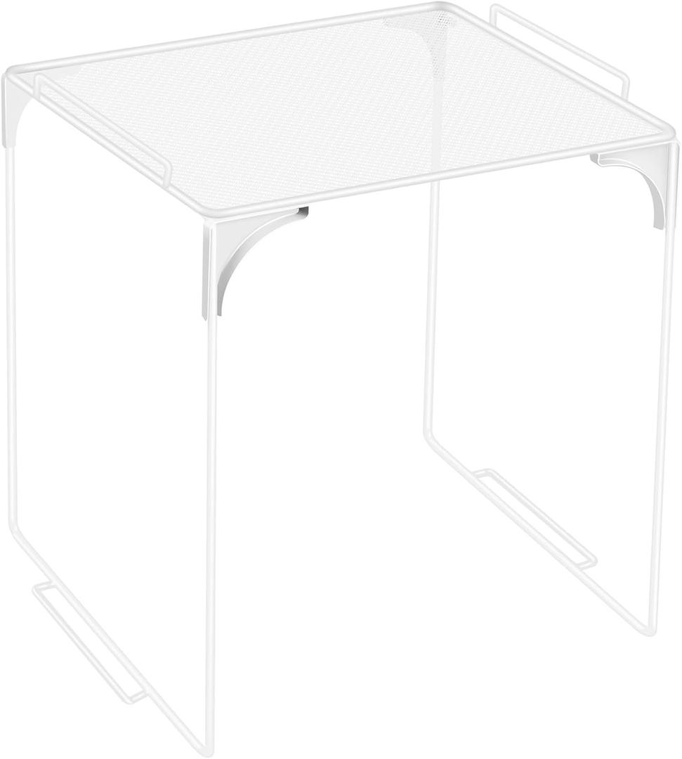 Locker Organizer Shelf White Stackable Extra Locker Shelf Storage Cabinet Accessor 11"D x 9.8"W x 11.8"H