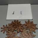 Bucherry 12 Pcs Winter Wooden Snowflake Table Decor 3D Snowflake Tabletop Centerpieces Winter Wonderland Table Signs for Christmas Holiday Farmhouse Home Supplies (Natural Brown)