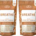 Village Naturals Breathe Foaming Body Soak, Epsom Salt, Essential Oils, Soothing Bubbles, Sea Salt 36 oz, Pack of 2