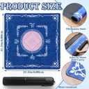 Thenshop Mahjong Mat Thickened Anti-Slip Game Mat with Drawstring Carrying Bag, 31.5" x 31.5" Waterproof Noise-reducing Table Cover for Mahjong, Poker, Card Games, Dominoes (Classic Style)