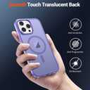 SUPFINE Magnetic for iPhone 12 Pro Max Case (Compatible with MagSafe) (Military Grade Drop Protection) Slim Translucent Matte Shockproof with Anti-Fingerprint Phone Case,Purple