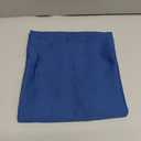 DWCN Valance Curtains for Kitchen Solid Rod Pocket Window Treatments Curtain Valance for Kitchen Bathroom Windows 42x18 inch Long, 1 Panel Classic Blue